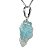 Colar Topázio Azul Pedra Bruto Natural Pino Prata 950 - Imagem 3