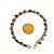 Pulseira Corrente Pedra Sodalita Natural Rolada Dourado - Imagem 5