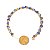 Pulseira Corrente Pedra Sodalita Natural Rolada Dourado - Imagem 4