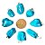 Colar Pedrinha Obsidiana Azul Rolado Montagem Pino Prateado - Imagem 4