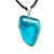 Colar Pedrinha Obsidiana Azul Rolado Montagem Pino Prateado - Imagem 3