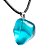 Colar Pedrinha Obsidiana Azul Rolado Montagem Pino Prateado - Imagem 6