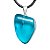 Colar Pedrinha Obsidiana Azul Rolado Montagem Pino Prateado - Imagem 1