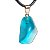 Colar Pedrinha Obsidiana Azul Rolado Montagem Pino Dourado - Imagem 1