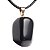Colar Pedrinha Obsidiana Negra Rolado Montagem Pino Dourado - Imagem 3