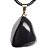 Colar Pedrinha Obsidiana Negra Rolado Montagem Pino Dourado - Imagem 1