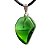 Colar Pedrinha Obsidiana Verde Rolado Montagem Pino Prateado - Imagem 1