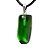 Colar Pedrinha Obsidiana Verde Rolado Montagem Pino Prateado - Imagem 4
