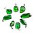 Colar Pedrinha Obsidiana Verde Rolado Montagem Pino Prateado - Imagem 6