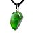 Colar Pedrinha Obsidiana Verde Rolado Montagem Pino Prateado - Imagem 2