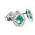 Conjunto Fino Brilhante Esmeralda Zircônia Prata 925 - Imagem 5
