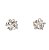 Brinco Infantil Estrela Gema Facetado Zircônia 3mm Prata 925 - Imagem 1