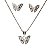 Conjunto Borboleta Butterfly Zircônia Prata 925 - Imagem 3