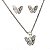 Conjunto Borboleta Butterfly Zircônia Prata 925 - Imagem 1