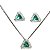 Conjunto Fino Trillion Zircônia Esmeralda Zircônia Prata 925 - Imagem 1