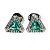 Conjunto Fino Trillion Zircônia Esmeralda Zircônia Prata 925 - Imagem 7