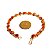 Pulseira Ágata Cornalina Corrente Natural Rolada Dourado - Imagem 5