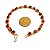 Pulseira Ágata Cornalina Corrente Natural Rolada Dourado - Imagem 6