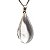 Colar Gota Cristal Quartzo Comum Montagem Pino Prateado - Imagem 4
