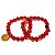 Pulseira Bolinha Agata Cornalina Rolada Fio Silicone - Imagem 4