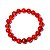 Pulseira Bolinha Agata Cornalina Rolada Fio Silicone - Imagem 1