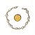 Pulseira Pedra Quartzo Cristal Na Gaiola Banho Dourado - Imagem 4