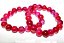 Pulseira Bolinha Pedra Agata Rosa Rolada Fio Silicone PB7197 - Imagem 2