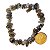 Pulseira Cascalho Pedra Labradorita Fio de Silicone - Imagem 4