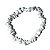Pulseira Cascalho Pedra Howlita Natural Fio Fibra Silicone - Imagem 1