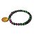 Pulseira Bolinha Rubi no Coríndon Rolada 6mm Fio Silicone - Imagem 1