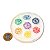 Placa de Selenita 7 Chakras Polida 10cm Porta Copos Natural - Imagem 1