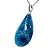 Colar Gota Pedra Quartzo Azul Castoação Pino Prata 950 - Imagem 5
