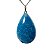 Colar Gota Pedra Quartzo Azul Castoação Pino Prata 950 - Imagem 1