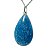 Colar Gota Pedra Quartzo Azul Castoação Pino Prata 950 - Imagem 3