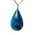 Colar Gota Pedra Quartzo Azul Castoação Pino Prata 950 - Imagem 4