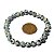 Pulseira Pedra Jaspe Dalmata Bolinha 6mm Fio Silicone - Imagem 3