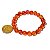 Pulseira Bolinha Pedra Ágata Cornalina Natural 8mm - Imagem 1