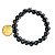 Pulseira Bolinha Olho de Falcão Natural 8mm Fio Silicone - Imagem 2