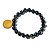Pulseira Bolinha Olho de Falcão Natural 8mm Fio Silicone - Imagem 3