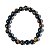 Pulseira Bolinha Olho de Falcão Natural 8mm Fio Silicone - Imagem 1