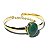 Bracelete Quartzo Verde Pedra Natural Mini Cabochão Dourado - Imagem 5