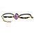 Bracelete Ametista Pedra Natural Mini Cabochão Dourado - Imagem 4