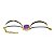 Bracelete Ametista Pedra Natural Mini Cabochão Dourado - Imagem 3