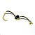 Bracelete Obsidiana Pedra Natural Mini Cabochão Dourado - Imagem 5