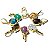 Kit 03 Mini Pingente Ponto de Luz Misto Cabochão Garra 8mm - Imagem 6