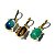 Kit 05 Mini Pingente Ponto de Luz Misto Cabochão Garra 8mm - Imagem 2