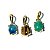 Kit 10 Mini Pingente Ponto de Luz Misto Cabochão Garra 8mm - Imagem 2