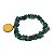 Pulseira Quartzo Verde Rolado Montagem Fio Silicone - Imagem 4