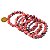 Pulseira Bolinha Pedra Rodonita Natural 8mm Fio Silicone - Imagem 4