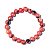 Pulseira Bolinha Pedra Rodonita Natural 8mm Fio Silicone - Imagem 1